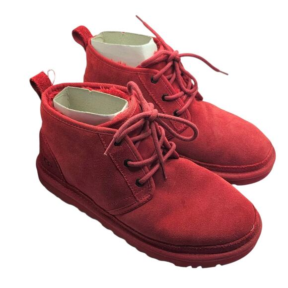 UGG Mens Red Neumel Suede Heritage Chukka Classic Boots - Picture 4 of 12